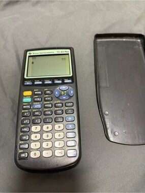 Texas Instruments TI-83 Plus Graphing Calculator in Black and Cream